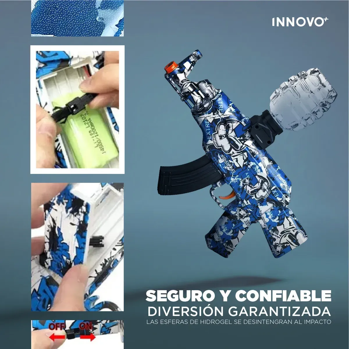 Rifle Mini Ak-47 Hidrogel Automático Pistola + 50.000 Orviz img #1