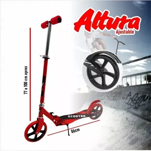 Patineta Scooter Plegable Llanta Grande Resistente 100kg img #1