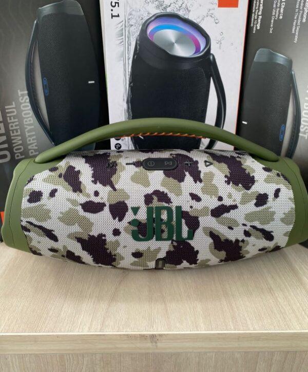 Parlante Recargable BOOM BOX 3 Bluetooth Tws Verde Camuflado img #1