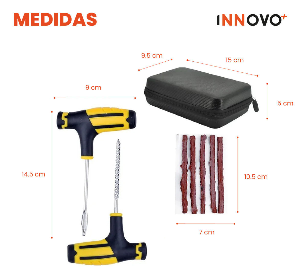 Kit De Despinche Rápido Para Llantas Carro Moto Con Estuche img #3