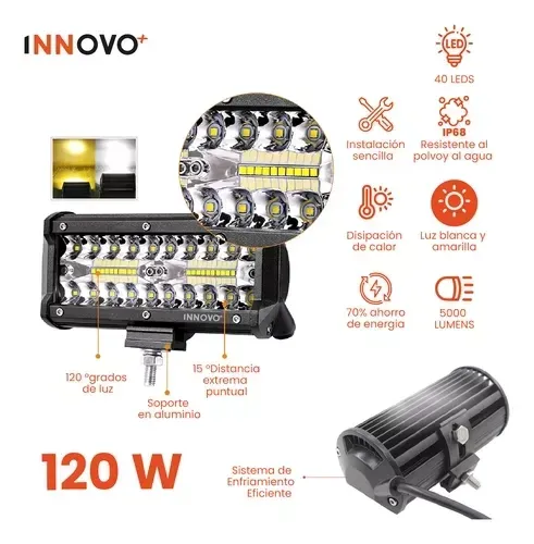 Par Exploradoras Para Carro Moto 12.000 Lumens Dual Color img #5