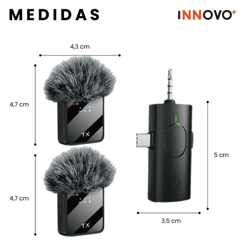 Micrófono Solapa Doble Inalámbrico Profesional Tipo C Ip Jack img #6