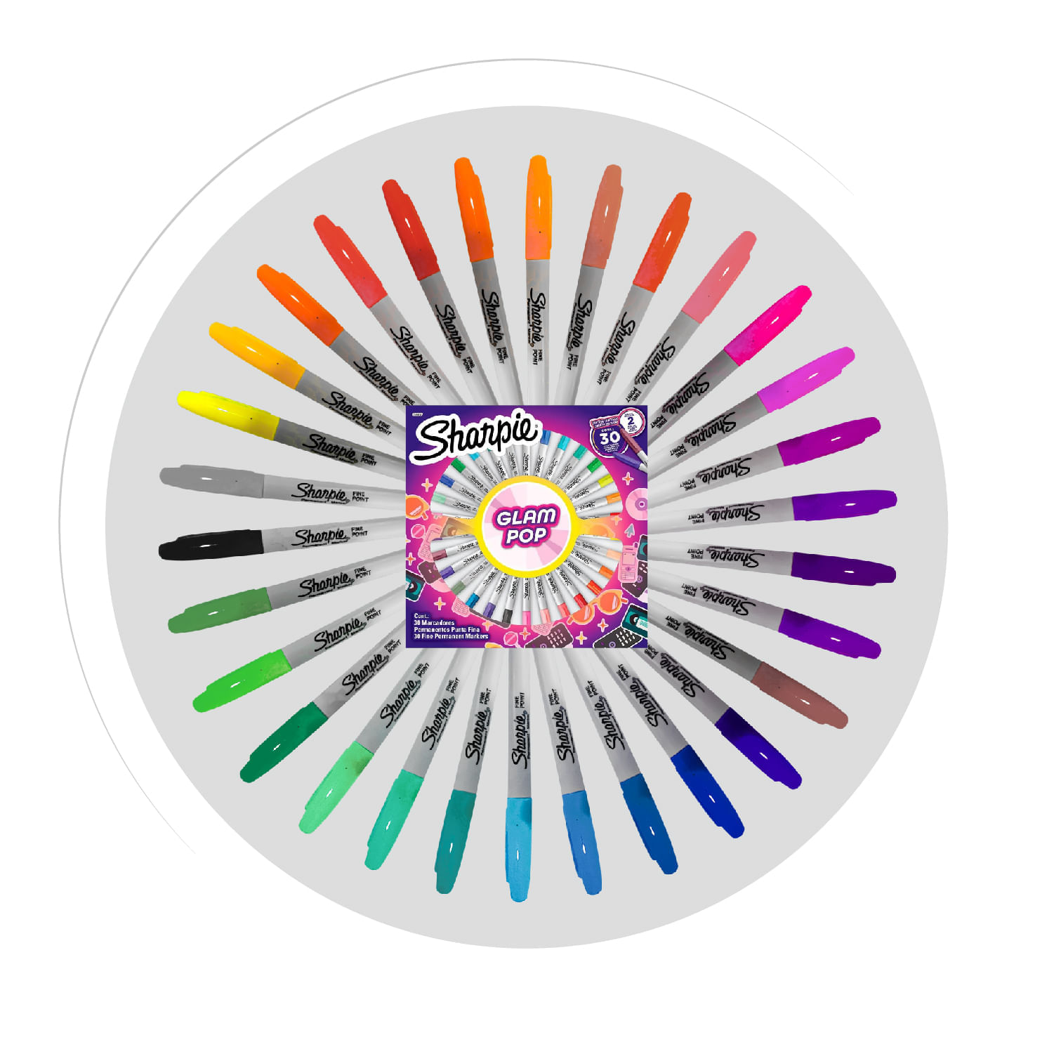 Set Sharpie Glam Pop Edición Especial x 30 Marcadores ¡Libera tu Creatividad con Descuento Exclusivo! img #4