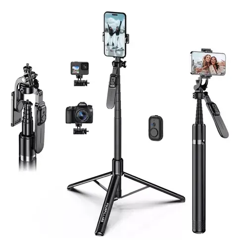 Trípode Palo Selfie Extra Largo 215 Cm Bluetooth Profesional img #1