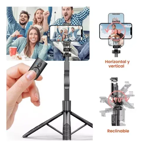 Trípode Palo Selfie Extra Largo 215 Cm Bluetooth Profesional img #3