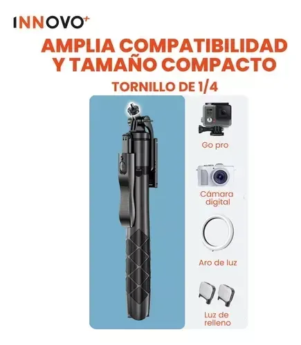 Trípode Palo Selfie Extra Largo 215 Cm Bluetooth Profesional img #5