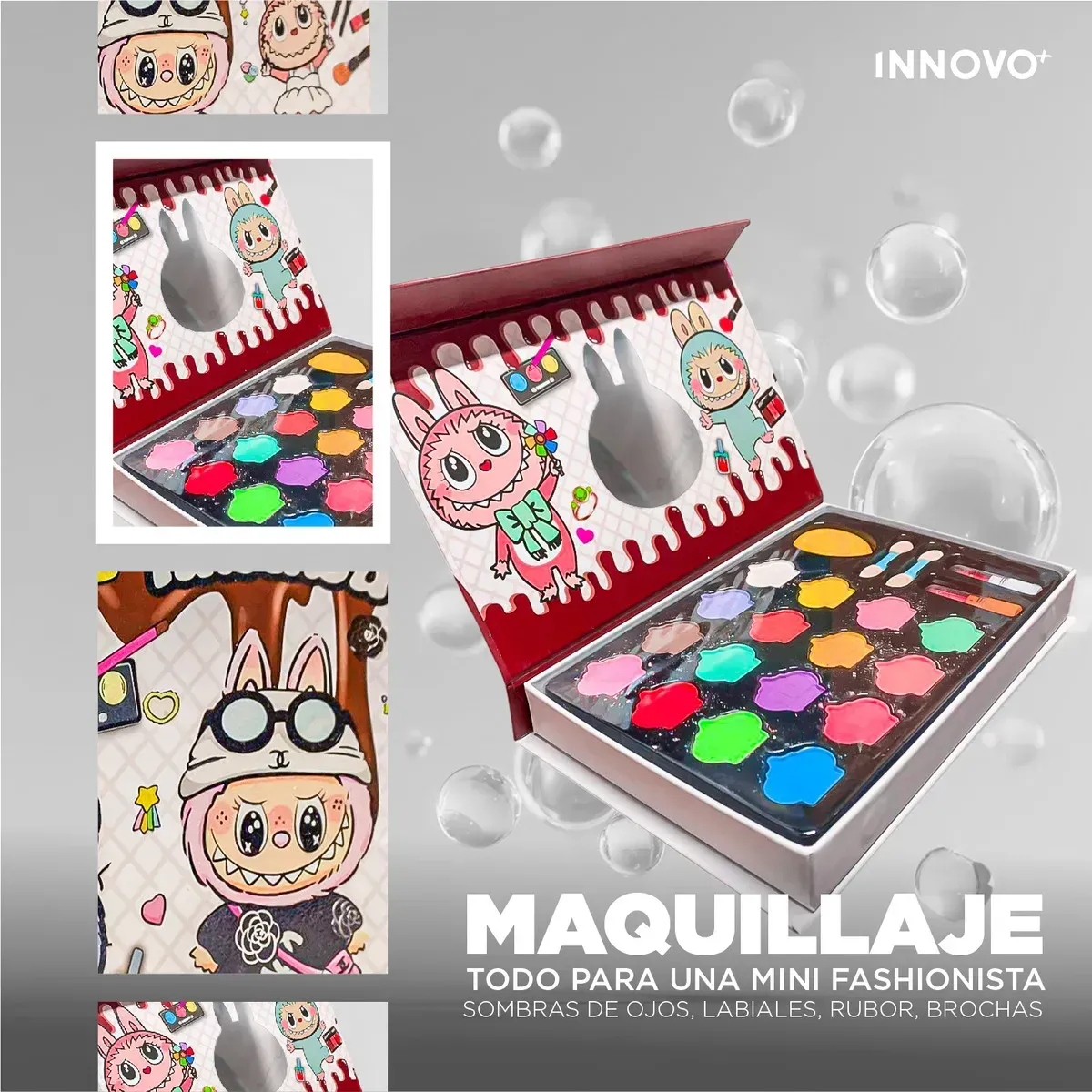 exito.com | Set De Maquillaje Infantil Labubu Para Niñas Con Espejo Estuche
