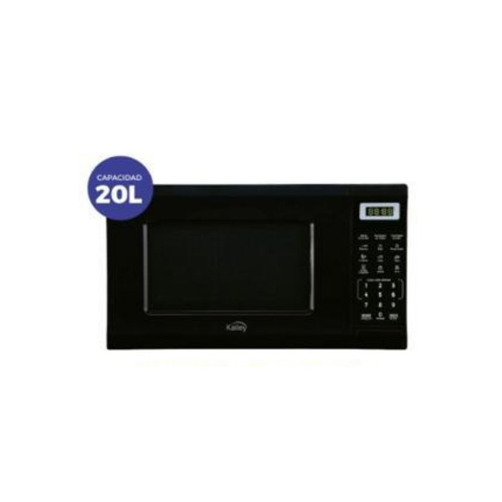 Microondas Kalley Digital 20 Litros 700W Negro Panel Táctil 10 Niveles img #2