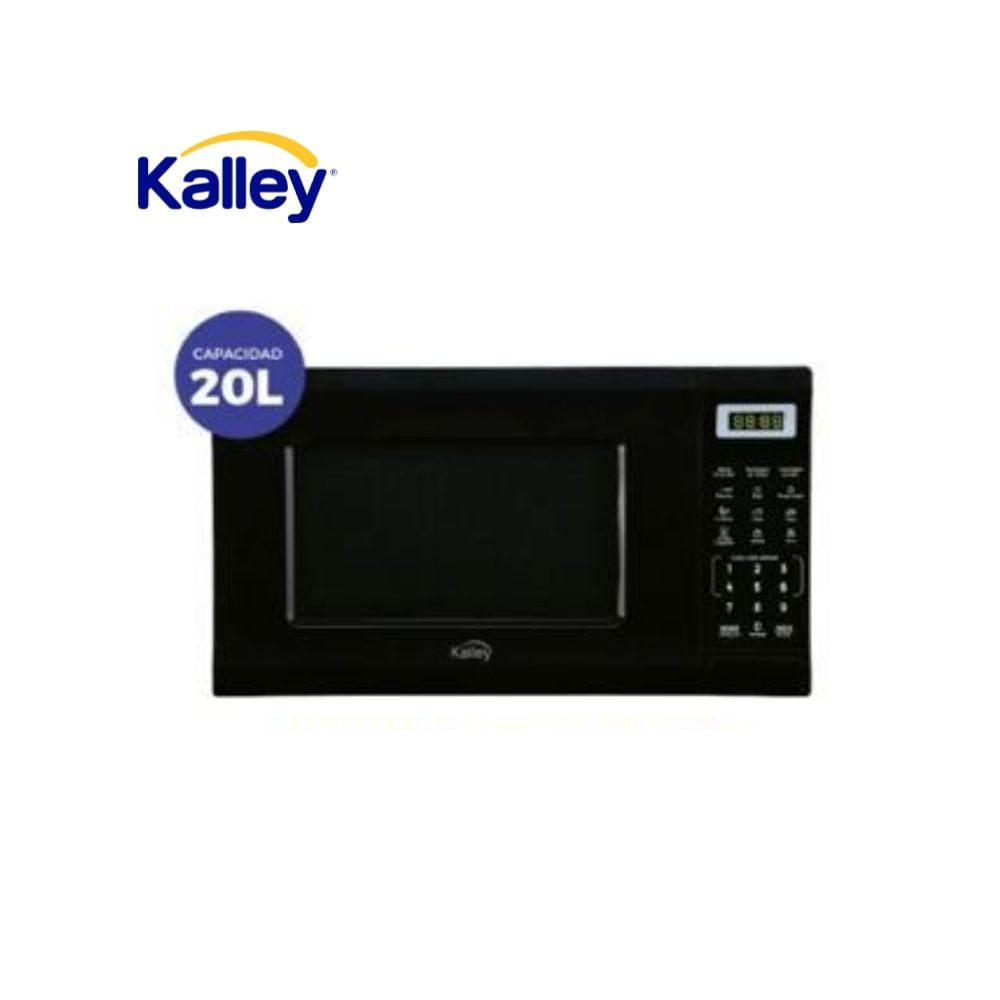 Microondas Kalley Digital 20 Litros 700W Negro Panel Táctil 10 Niveles img #1