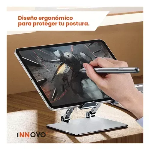 Base Soporte Tablet Celular Aluminio Ajustable Innovo img #2