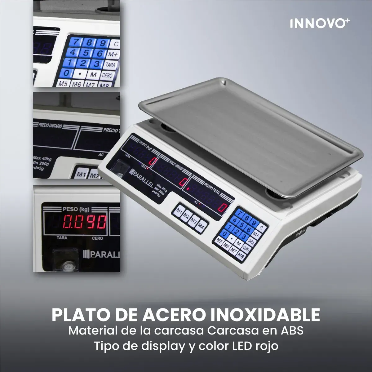 Báscula Digital Gramera Comercial 40kg / 5g Profesional Exacta 110v 110v img #5