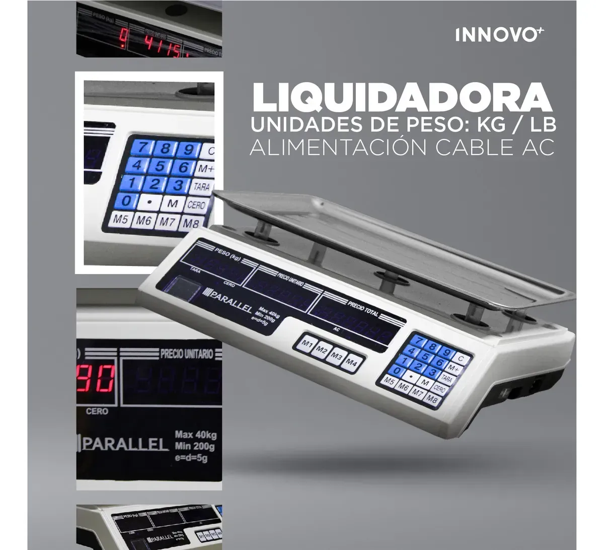 Báscula Digital Gramera Comercial 40kg / 5g Profesional Exacta 110v 110v img #6