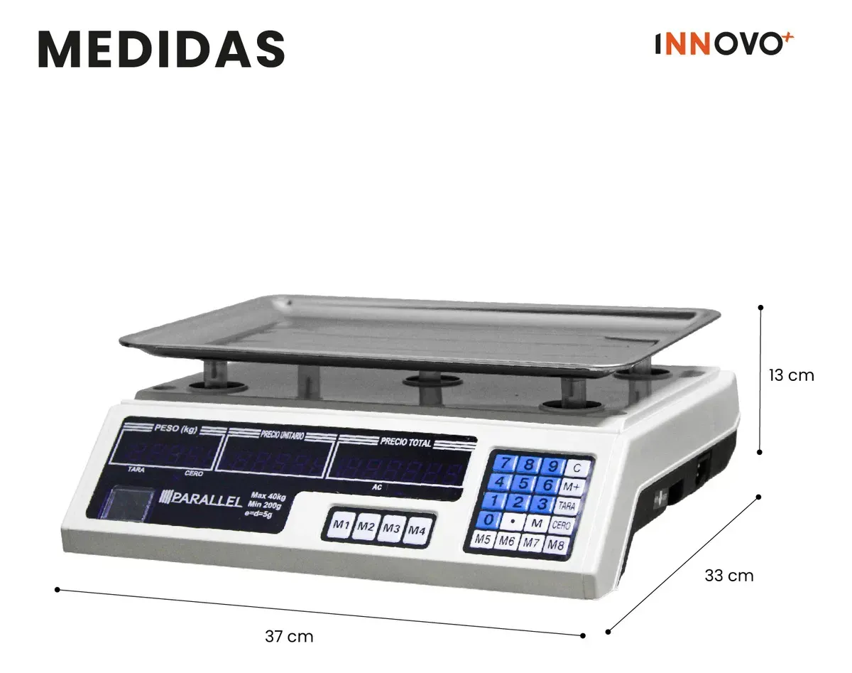 Báscula Digital Gramera Comercial 40kg / 5g Profesional Exacta 110v 110v img #2