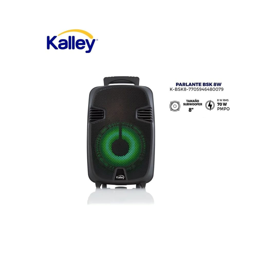 Parlante Portátil Kalley 8” Bluetooth 70W LED Batería Recargable Micrófono img #1
