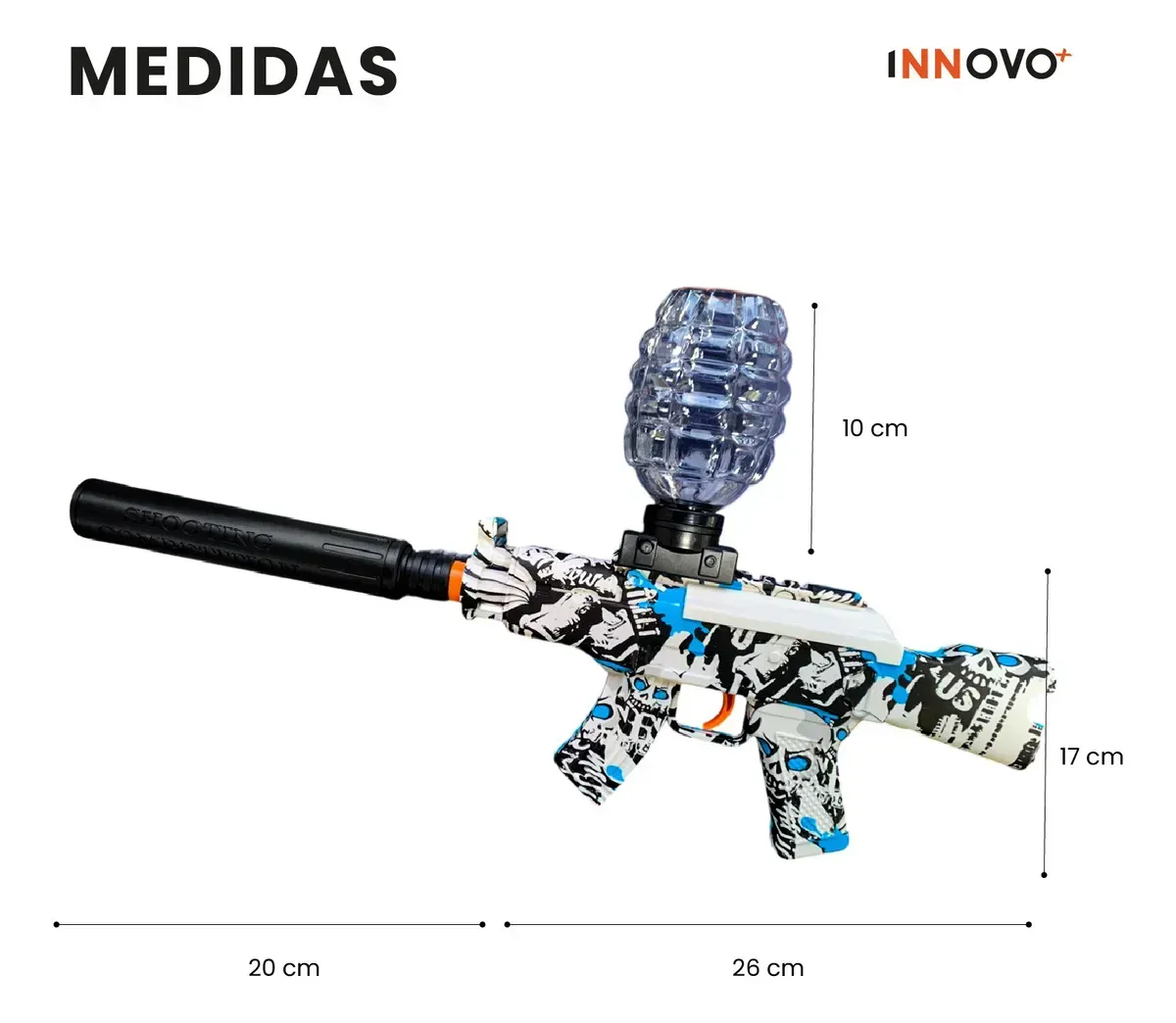 Rifle Juguete Mp5 Hidrogel Recargable + 10.000 Balas Recargable img #5