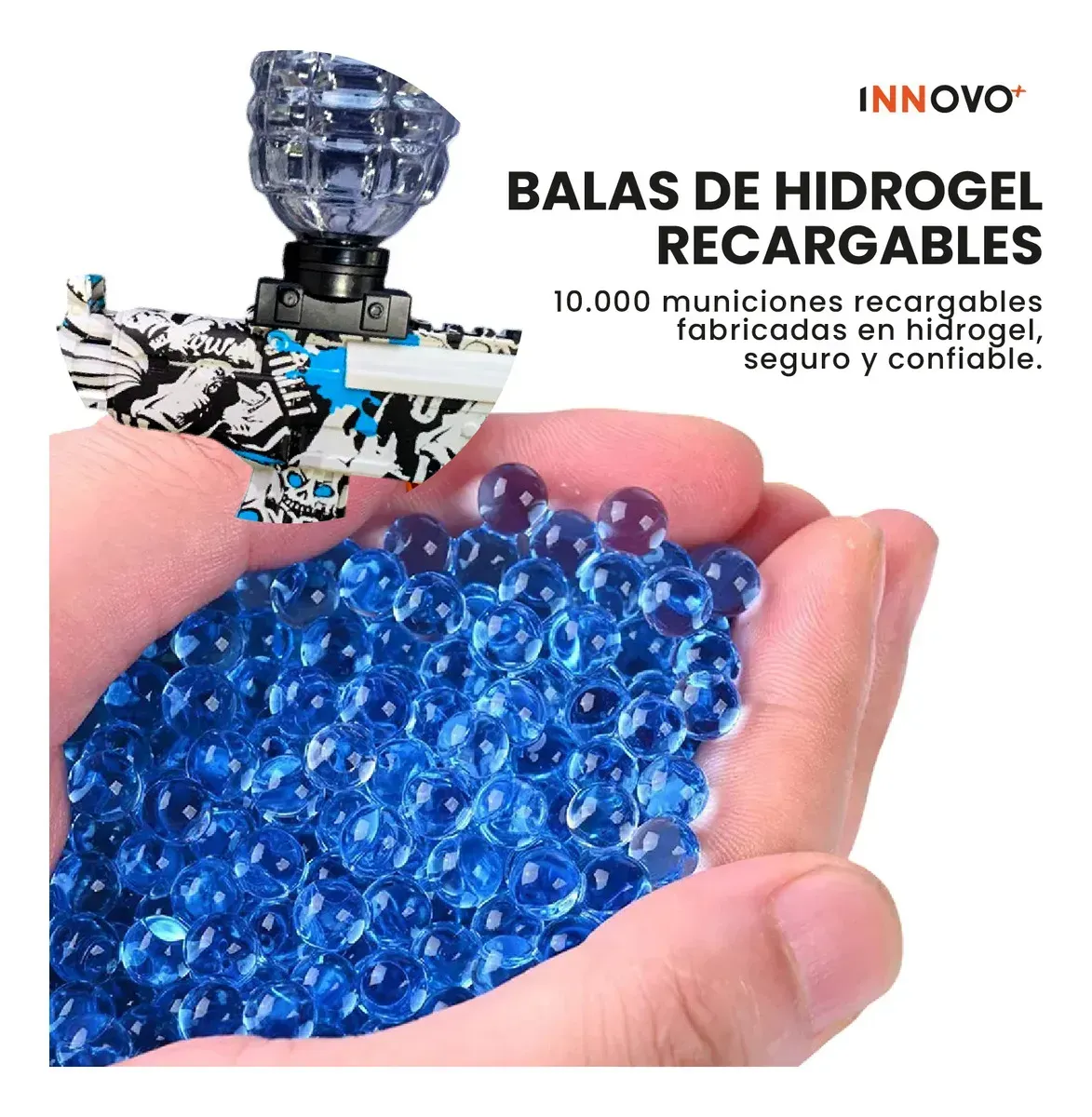 Rifle Juguete Mp5 Hidrogel Recargable + 10.000 Balas Recargable img #4