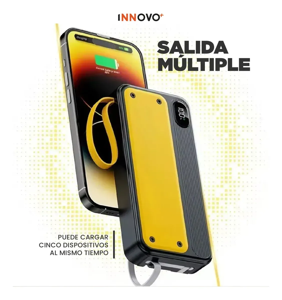 Power Bank 15000mah Carga Rápida 20w Con Cables img #4
