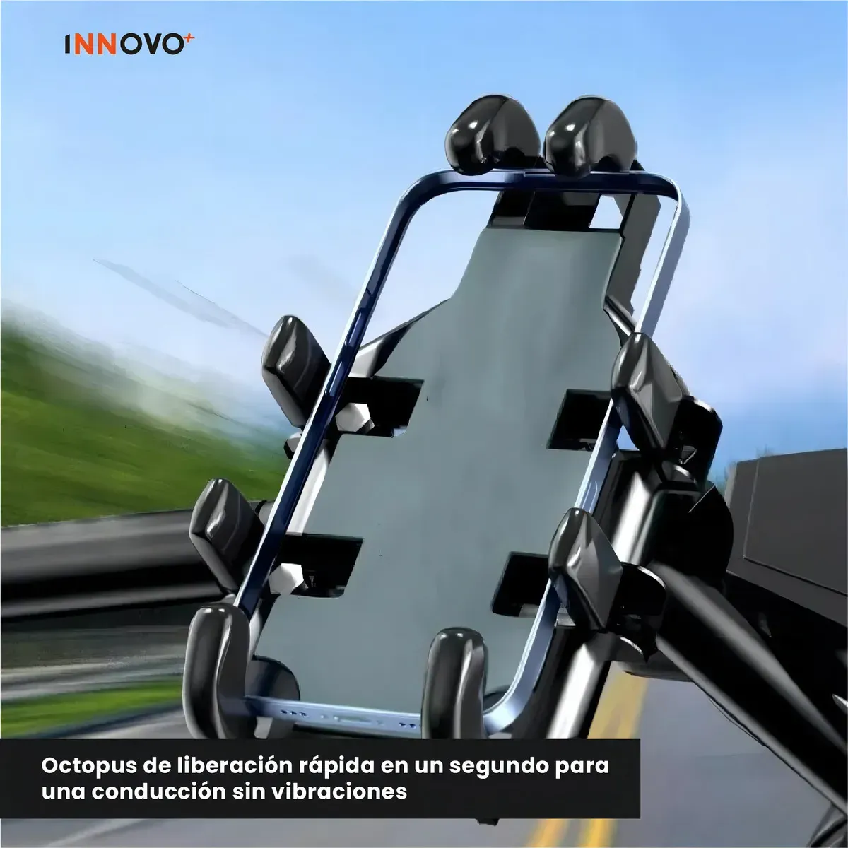 Soporte Celular Moto Bicicleta Anti Vibración 360° Ajustable Manillar Resistente img #3