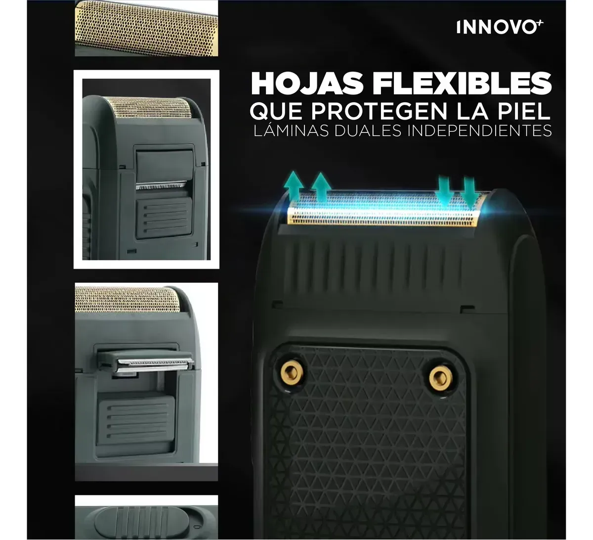 Afeitadora Eléctrica Profesional Vgr-353 Rasuradora Recargable Usb Negro Negro img #6