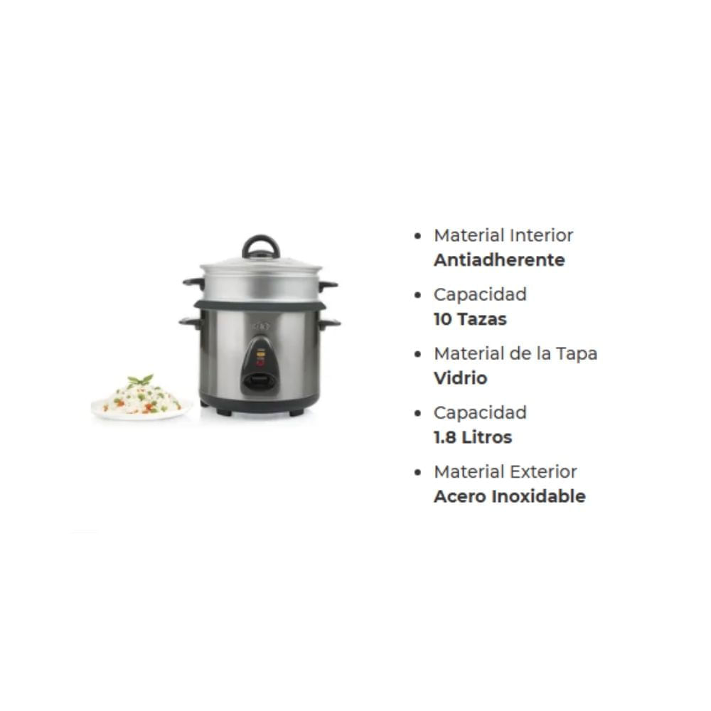 Olla Arrocera Kalley 1.8L Antiadherente Acero Inoxidable con Vaporera img #5