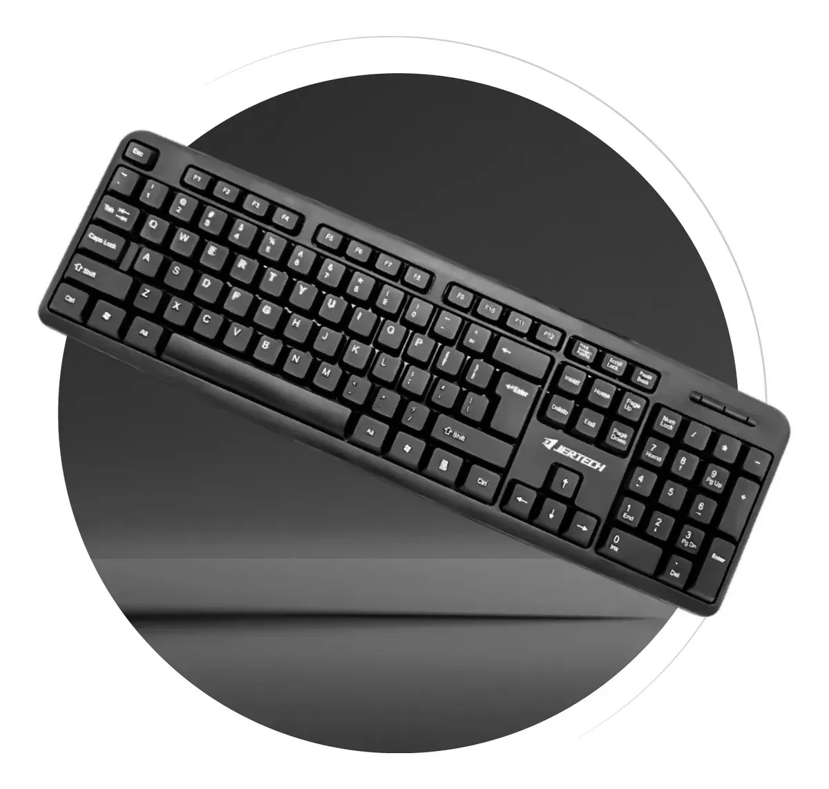 Teclado Jertech K-328 Teclas Silenciosas Compatible Con Pc, Mac Y Android Negro Negro img #5
