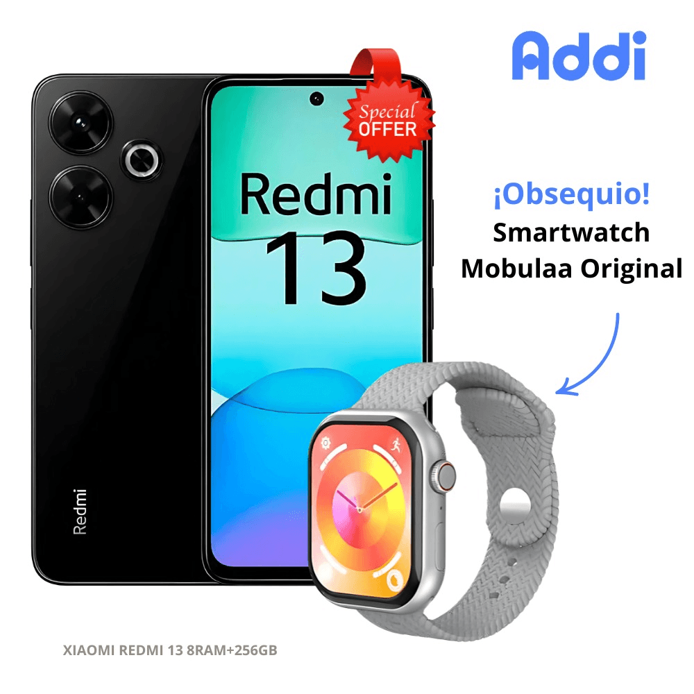 Celular Xiaomi Redmi 13 256GB 8 RAM + Obsequio Reloj Smartwatch Mobulaa Original img #1