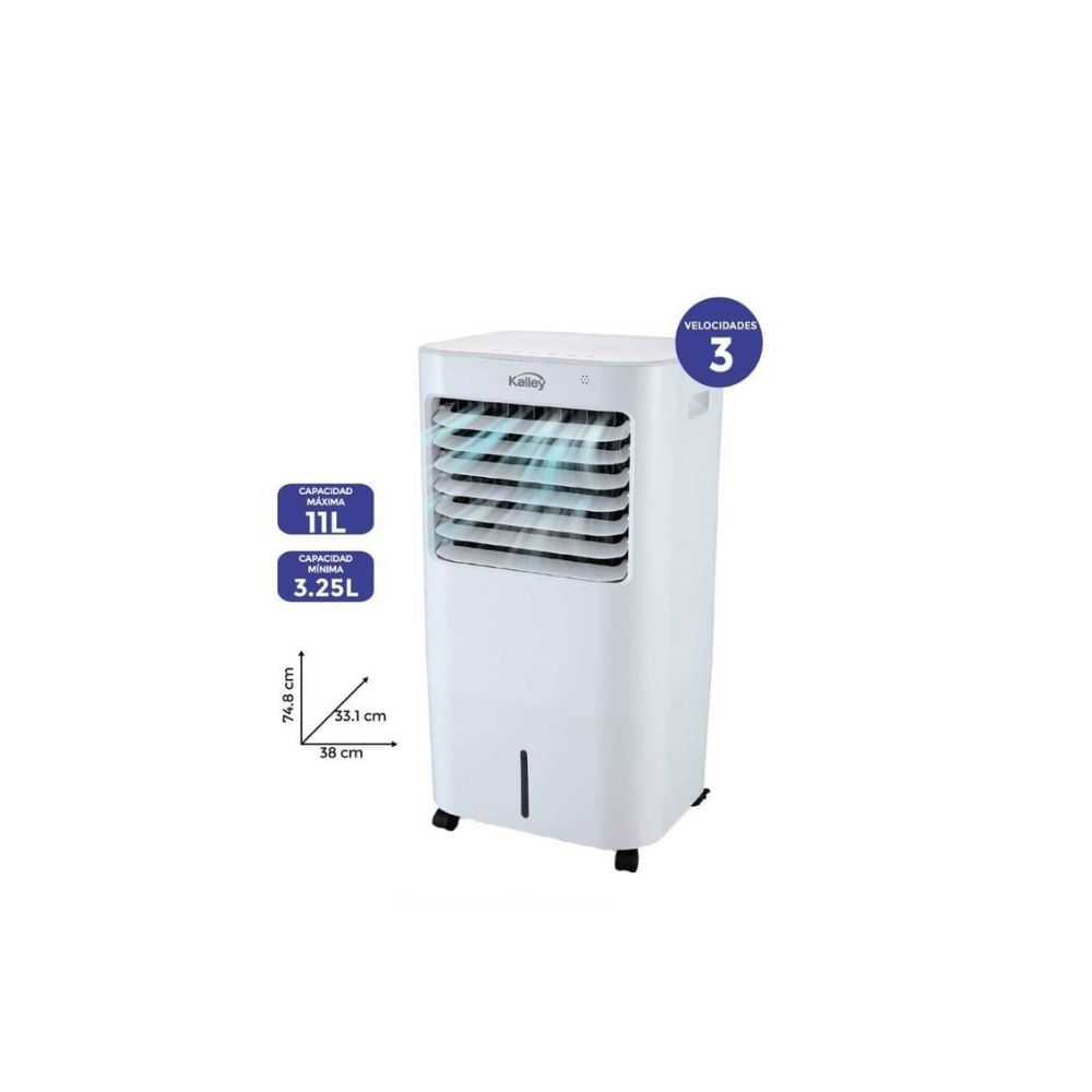 Enfriador de Aire Kalley 11L Portátil 3 Velocidades con Control Remoto img #4