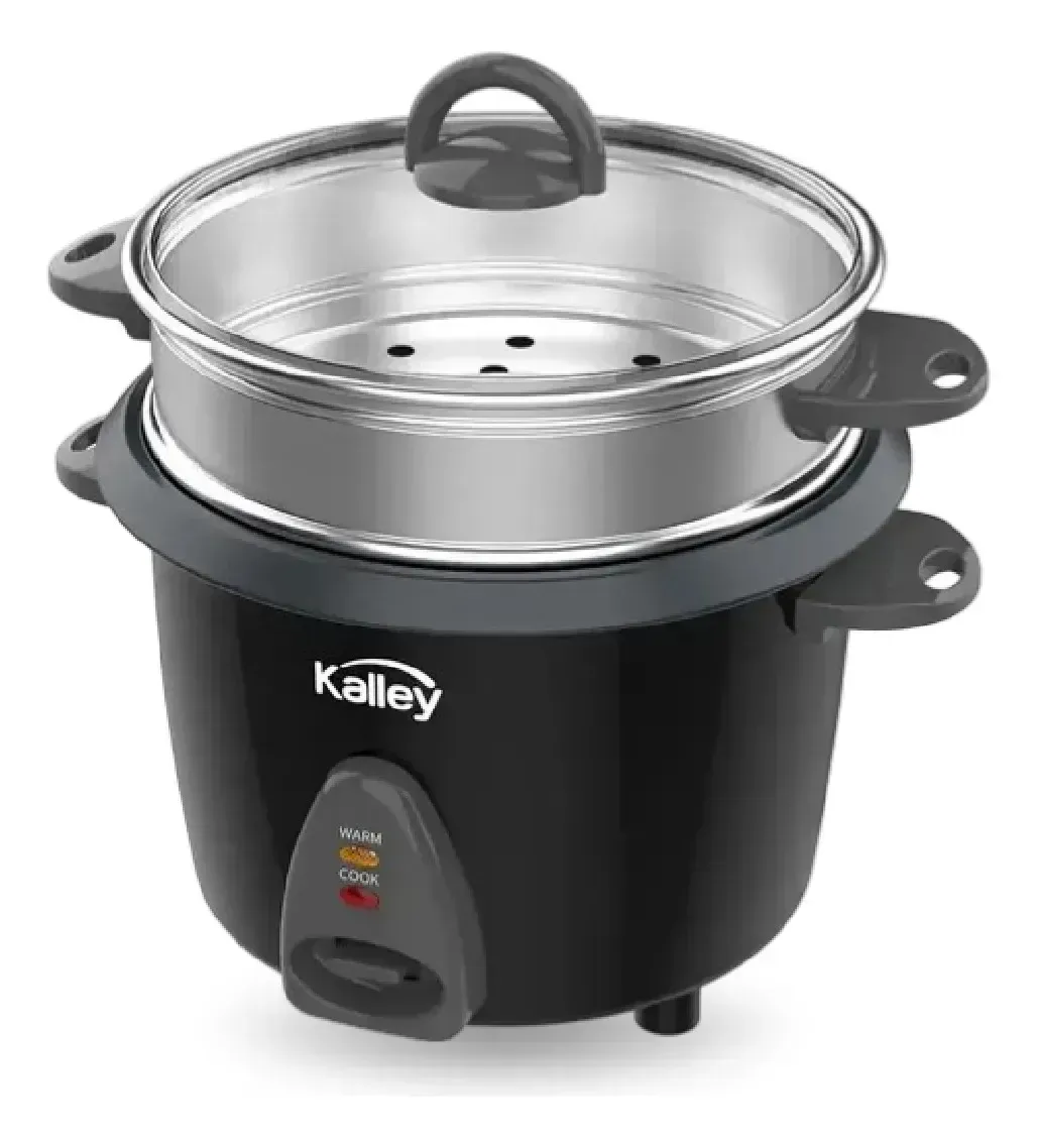 Olla Arrocera Kalley 7 Tazas Vaporera 500w Potencia Ahorra Energia Gris 110v Gris 110v img #1