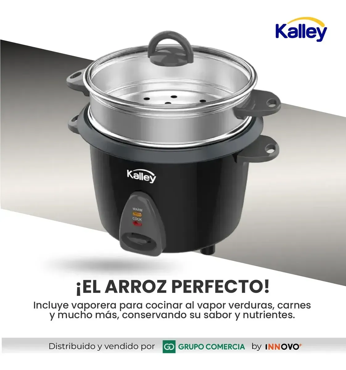 Olla Arrocera Kalley 7 Tazas Vaporera 500w Potencia Ahorra Energia Gris 110v Gris 110v img #4