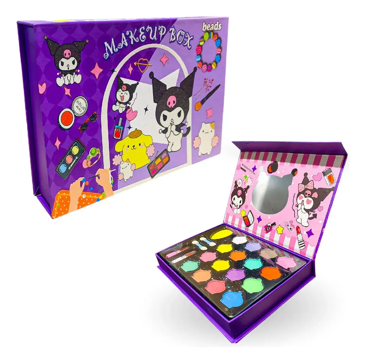 Set Maquillaje Infantil Kuromi Profesional Para Estuche img #1