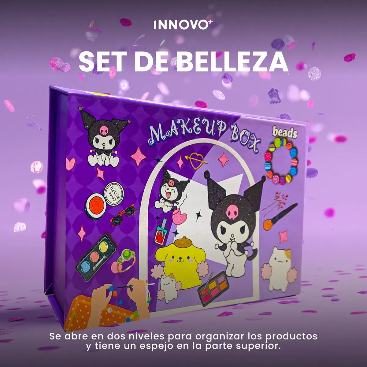 Set Maquillaje Infantil Kuromi Profesional Para Estuche img #3