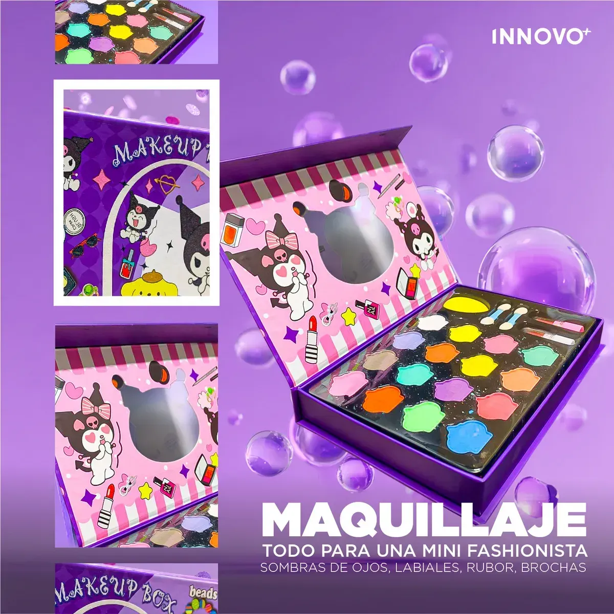 Set Maquillaje Infantil Kuromi Profesional Para Estuche img #4