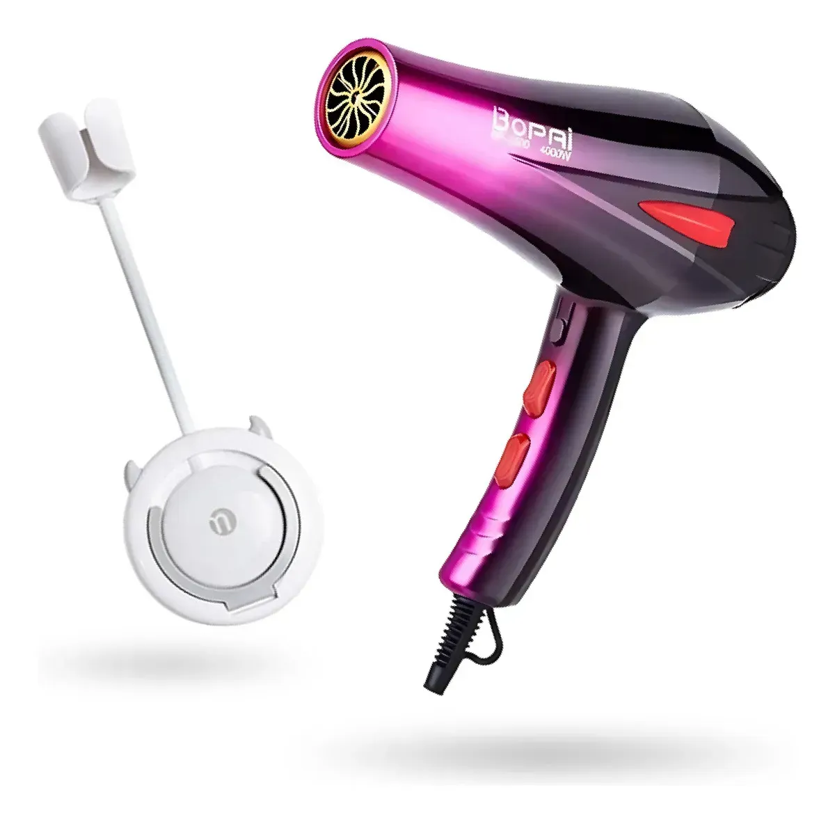Secador De Cabello Profesional 4000w Con Soporte Giratorio Fucsia Fucsia img #1