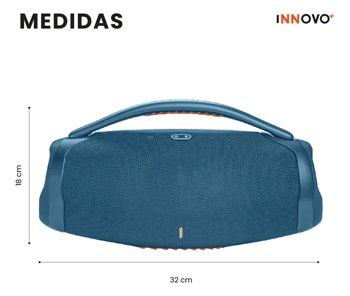Parlante Bluetooth Booms Box 3 40w Portátil Azul img #3