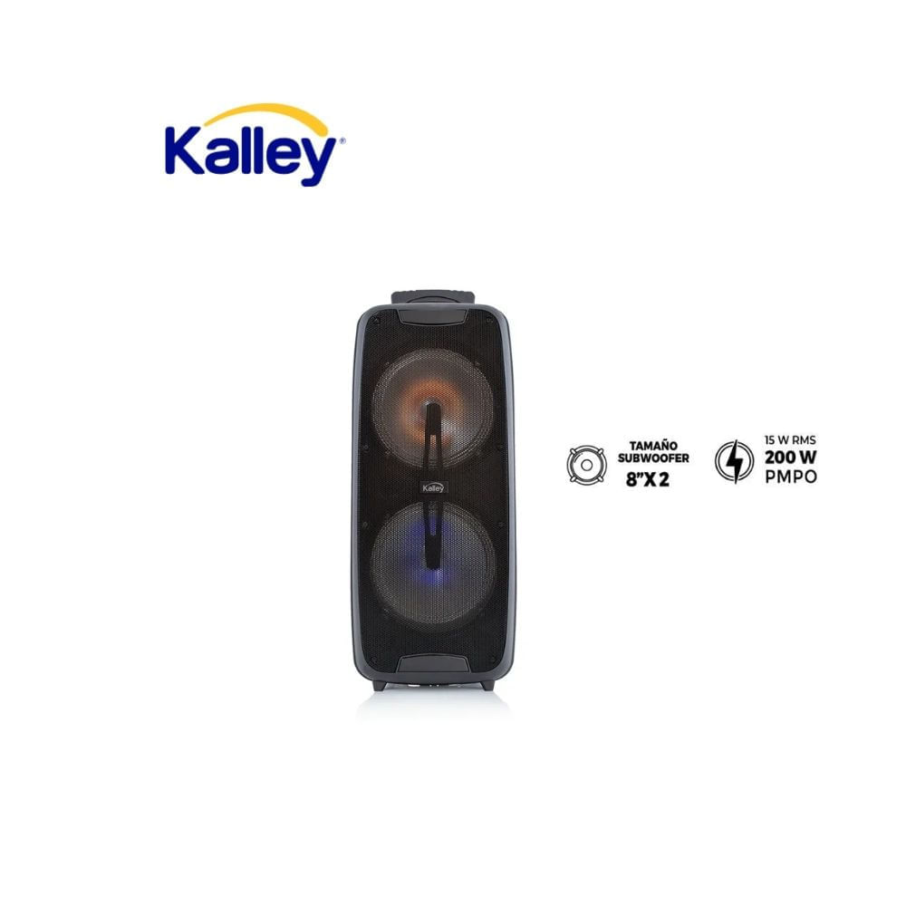 Parlante Kalley BSK 15W RMS 200W PMPO Bluetooth Luces LED 2×8” img #1