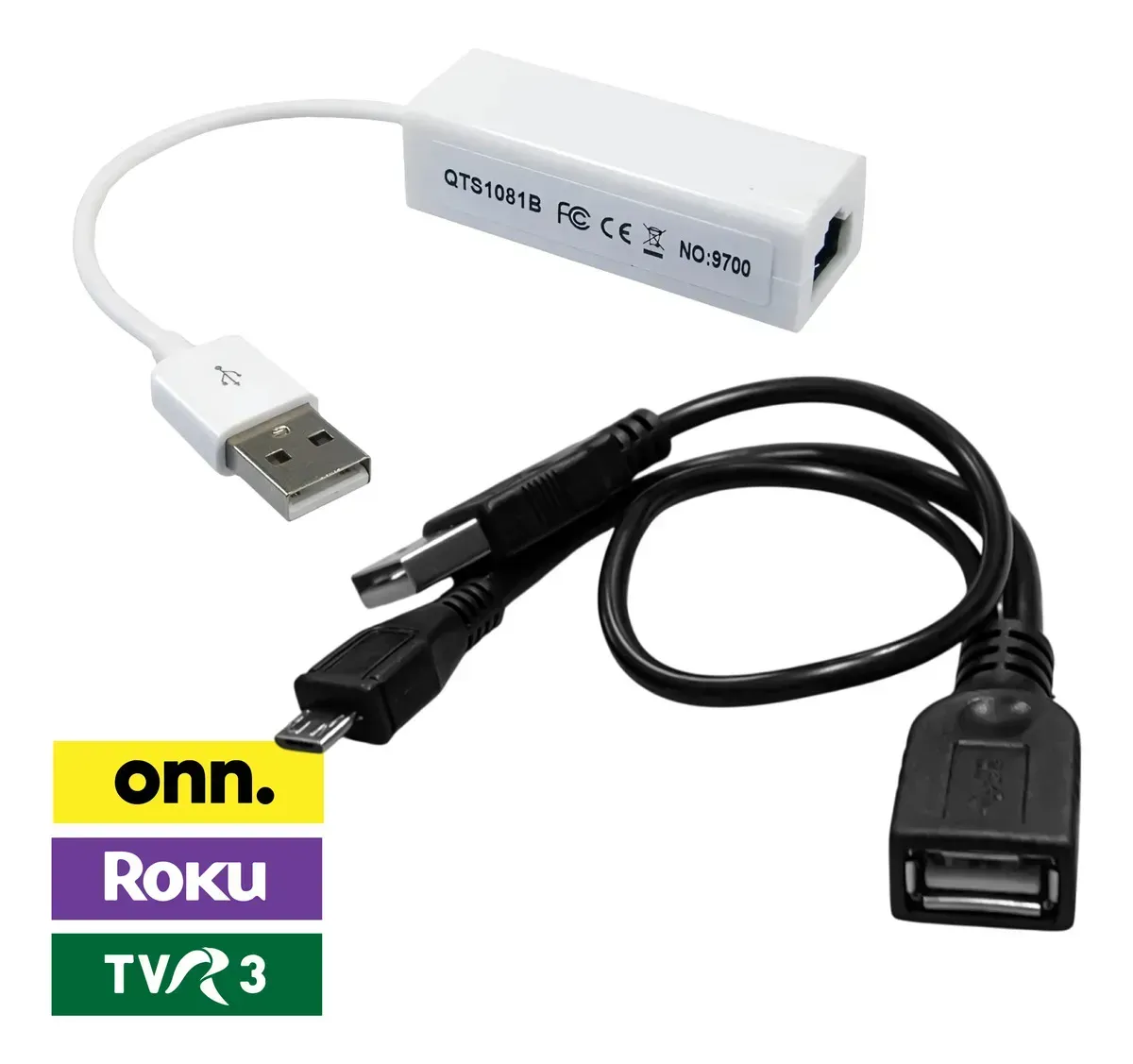 Adaptador Ethernet Usb 3 En 1 Mbps Cable Otg Para Fire Stick Roku img #4