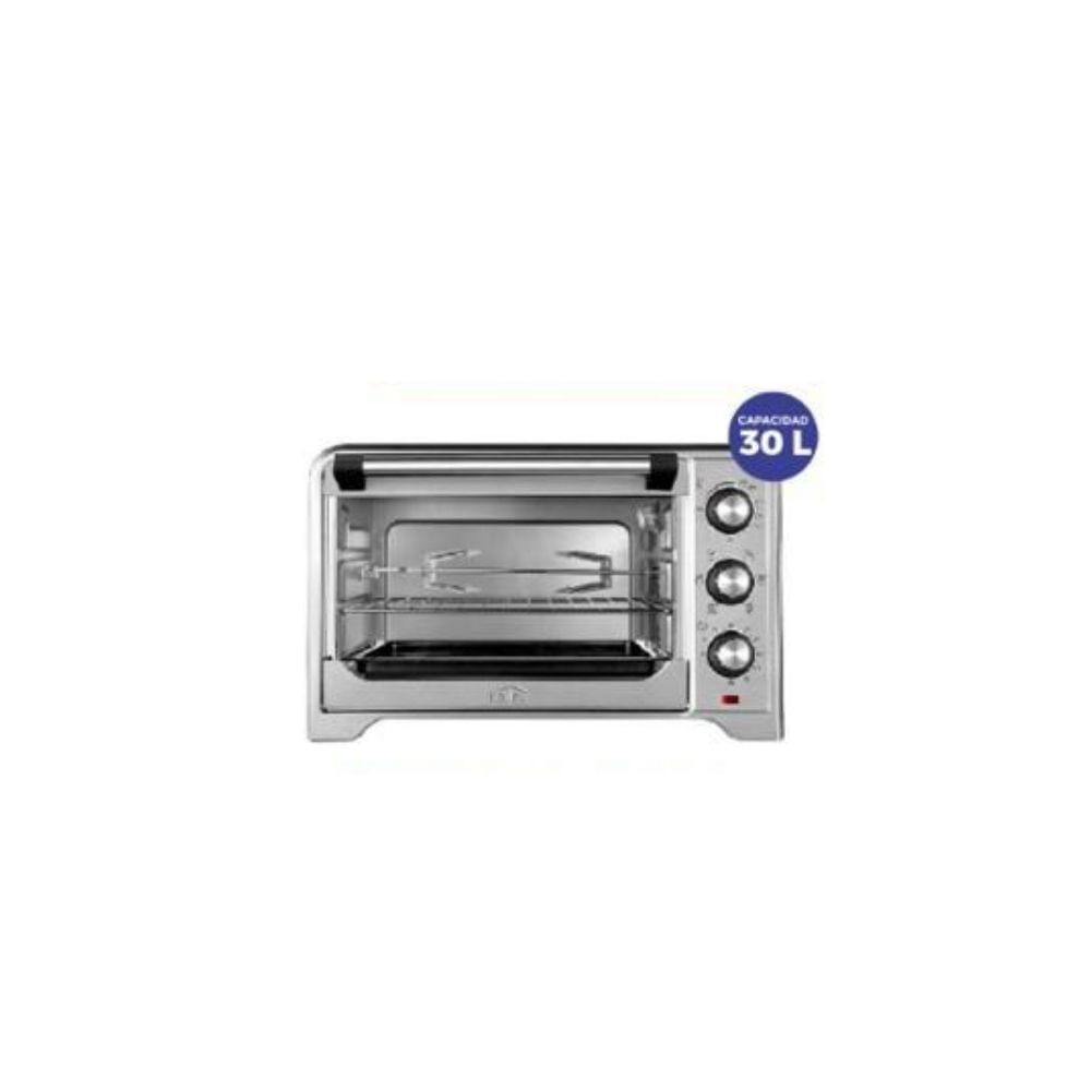 Horno Eléctrico Kalley 30 Litros Inoxidable 1600W Temporizador Asador Tostador img #3
