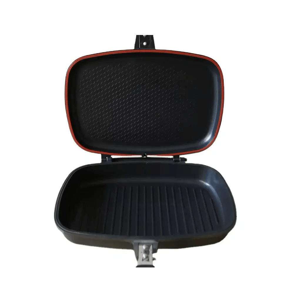 Sartén Doble Parrilla 32 Cm Antiadherente Dual Grill Dessini Italiano Con Repuesto Caucho img #3
