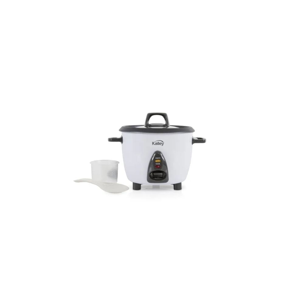 Arrocera Eléctrica Kalley 0.6L 3 Tazas con Tapa de Vidrio Antiadherente img #2