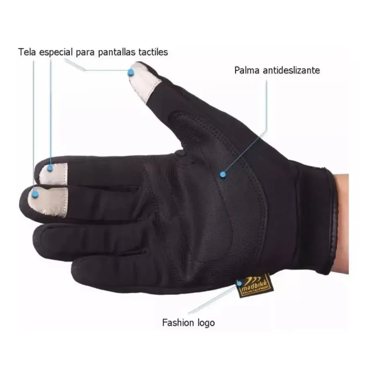 Guantes Para Motociclistas Con Seguridad City Pro Ultra Confort Obsequio img #2