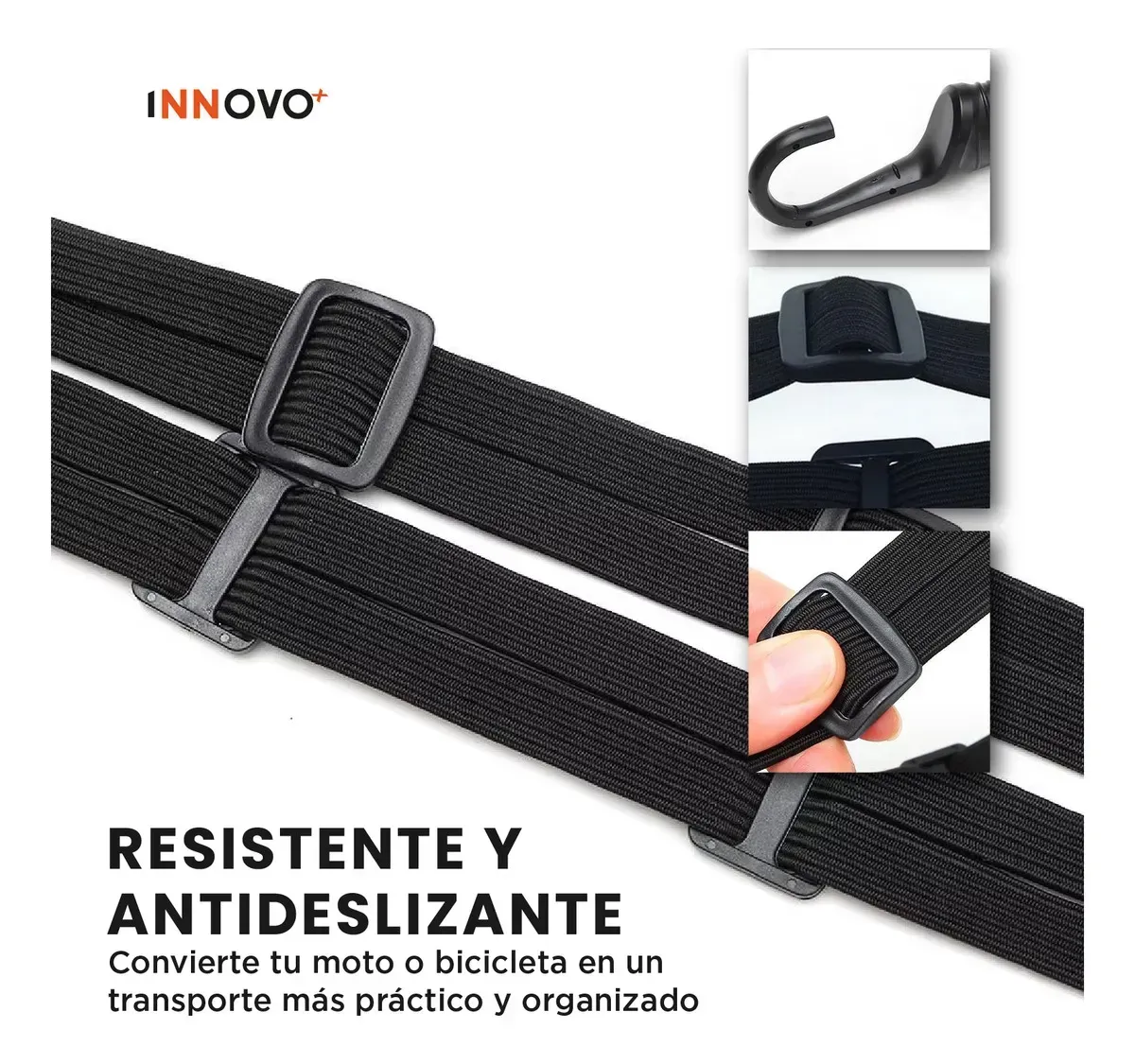 Correa Multifuncional Antideslizante Para Casco Y Equipaje De Moto 75 Cm img #2