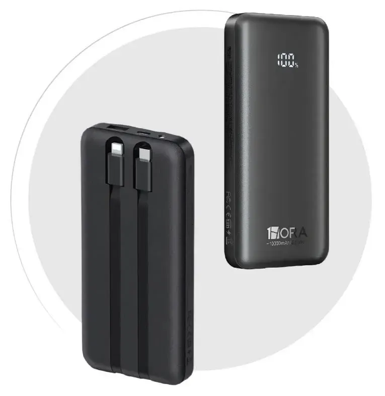 Power Bank 10000mah Carga Rápida Pd Con Cables Integrados Tipo C img #5