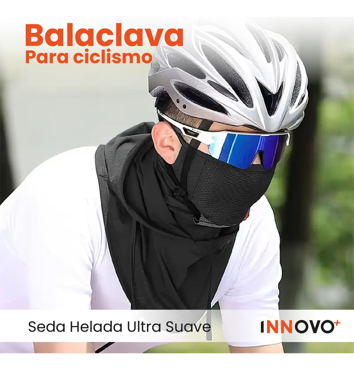 Combo Canguro Deportivo Naranja Y Balaclava Para Ciclistas Filtro Uv img #9