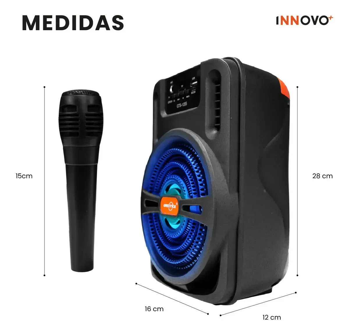 Parlante Bluetooth 6.5 Con Micrófono Control Recargable Usb / Micro Sd / Fm img #4