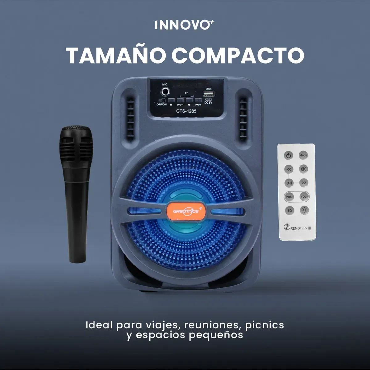 Parlante Bluetooth 6.5 Con Micrófono Control Recargable Usb / Micro Sd / Fm img #2