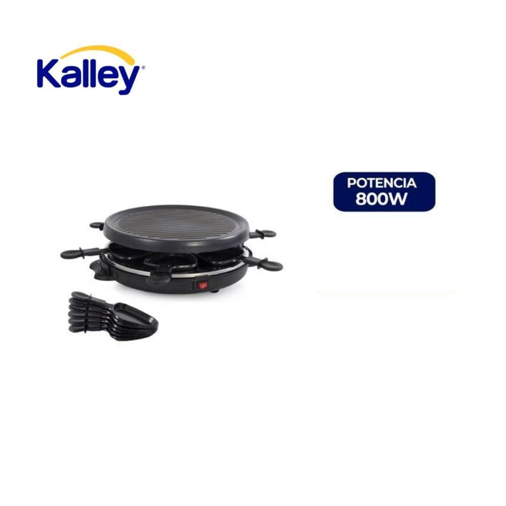 Parrilla Raclette Eléctrica Kalley 800W Antiadherente 8 Puestos img #1