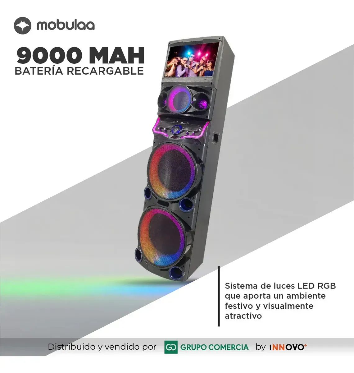 Parlante Mobulaa Beatbox-v Torre De Sonido 100w Pantalla Táctil 15 , Android Y Karaoke Pro img #4