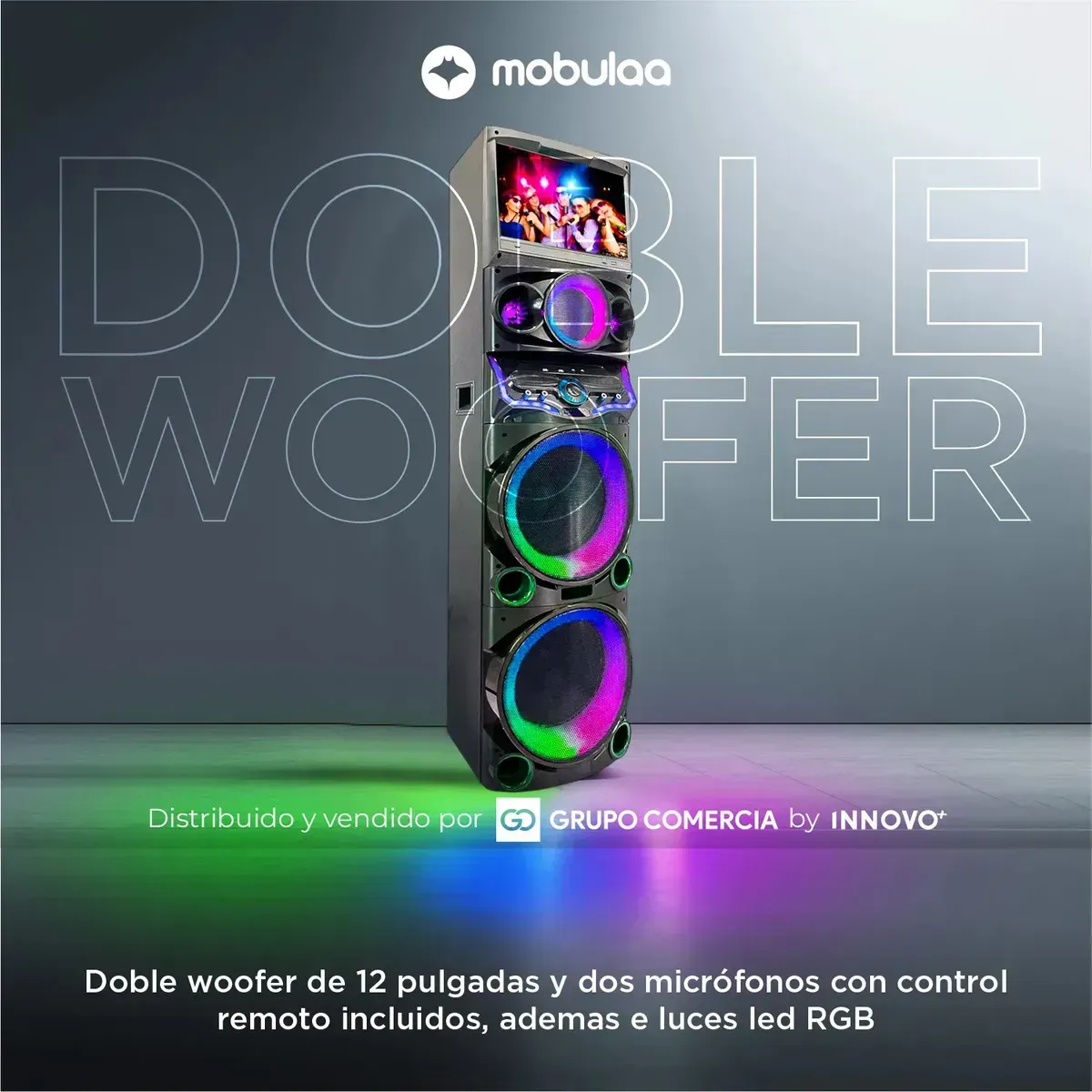 Parlante Mobulaa Beatbox-v Torre De Sonido 100w Pantalla Táctil 15 , Android Y Karaoke Pro img #5