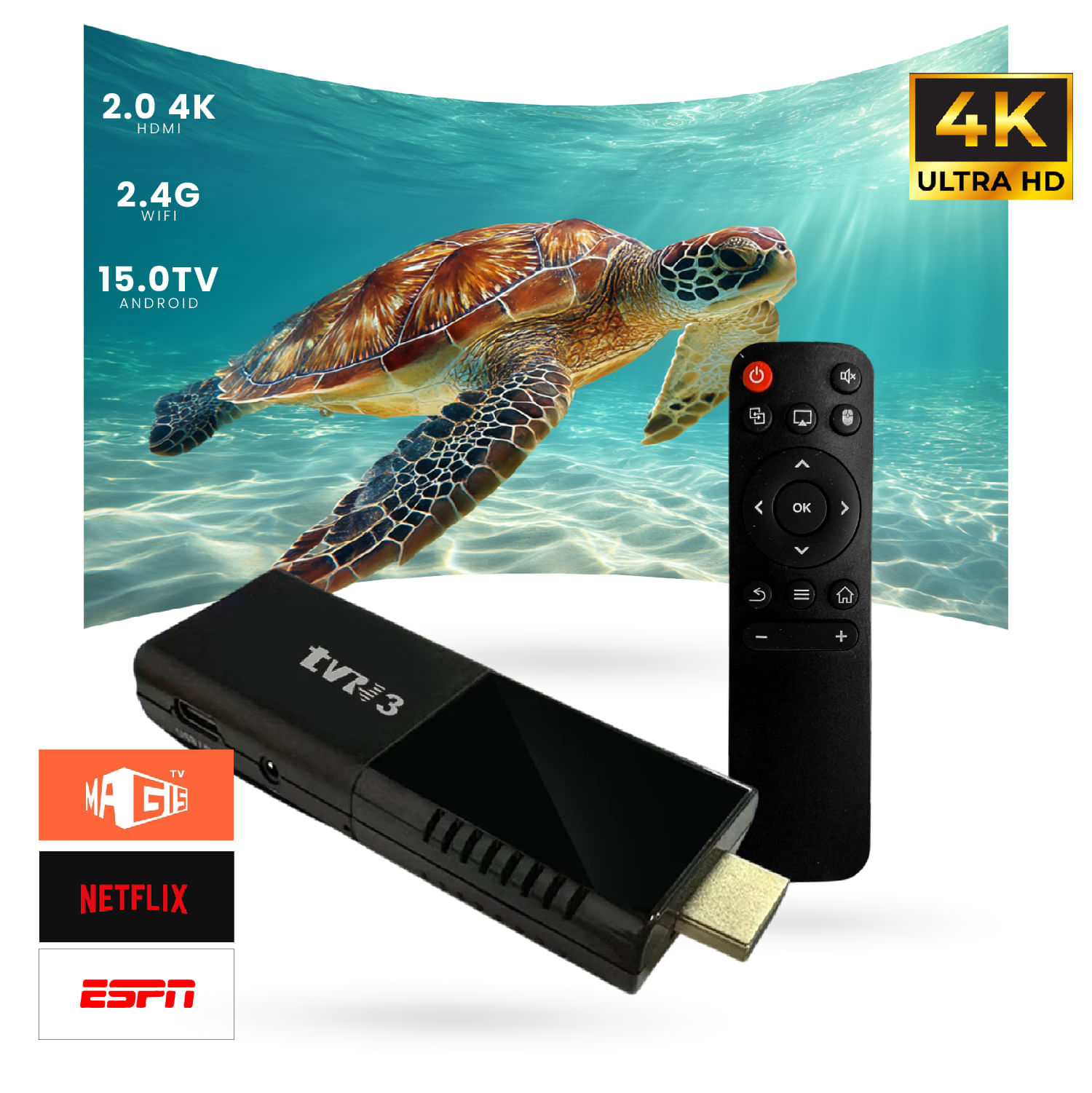 Android TV Stick 4K HDMI con Magis TV, WiFi, Netflix y Apps Streaming img #7