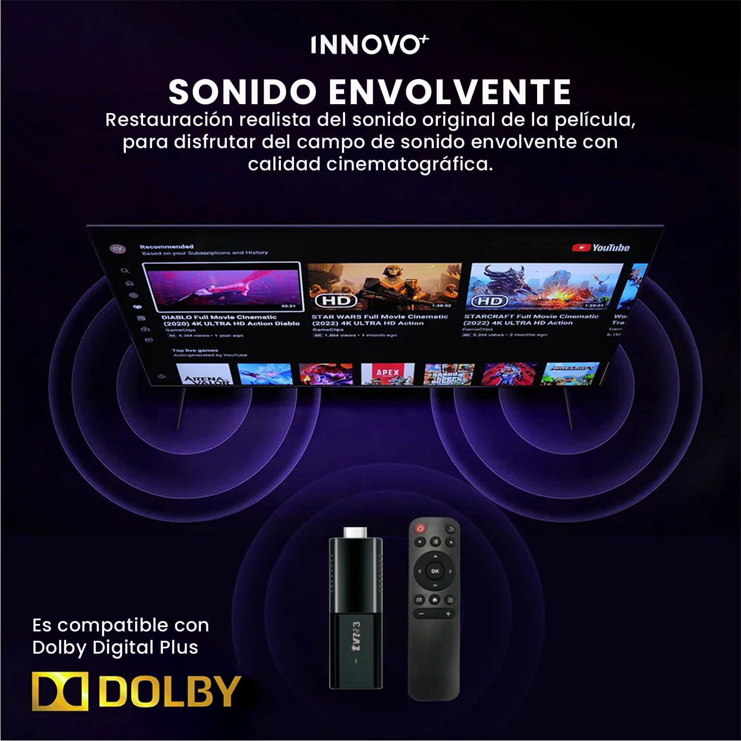 Android TV Stick 4K HDMI con Magis TV, WiFi, Netflix y Apps Streaming img #2